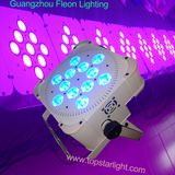 Battery Power 12*6W RGBW LED Flat PAR Stage Light