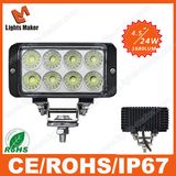 Lml-0324f 24W LED Work Light Square Epistar Spot LED Driving Light for Car