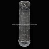 Long Chandelier Crystal Hotel Lobby Lighting Em211-6L