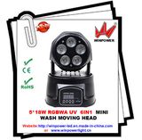 LED 5PCS*18W RGBWA (UV) 6in 1 Wash Moving Head Light