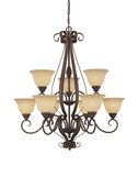 Hot Sale Chandelier with Glass Shade (1259RBZ)