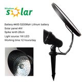 2014 High Brightness LED Garden Light 1W, Solar Spot Light for Garden with IP65