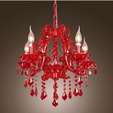 Red Color and Halogen Pendant Light for Wedding Decoration (EM5921-6L)