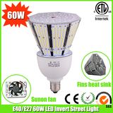 ETL Approved 100-277VAC E40 E27 60W LED Post Top Street Light