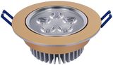 5W High Power Sparying Gold Warm White LED Ceiling Light