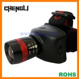 Chengli High Power 120lumens 3W CREE LED Zoomable Aluminum LED Head Light with 3PCS 1.5V 