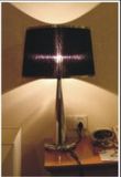 Chrome Steel Bedside Reading Table Lamp