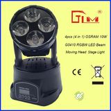 4PCS Osram 10W RGBW LED Beam Moving Head Stage Light