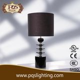 Modern Crystal Table Lamp with Fabric Shade