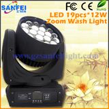 Stage DJ Disco 19PCS 12W LED Moving Head Zoom Wash Light (SF-120)