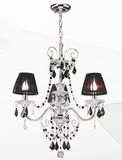 Modern Crystal Black Lampshade Chandelier