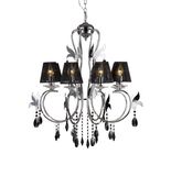 New Modern Crystal Chandelier Hanging Light (80903-L6 with shade)