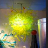 Green Blown Glass Chandelier for House Decoration