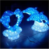 LED Light up Cartoon Dolphin Motif Lights for Park Garden