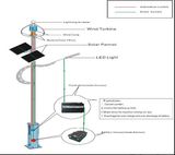 9m LED Wind Solar Hybrid LED Light for Street