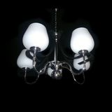 Chrome Iron Chandelier Glass Antique Lighting Tb1029-4L