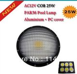 AC12V IP68 25W COB PAR56 LED Swimming Pool Light, 1900-2000lm, Warm White/Cool White/Red/Green/Blue/Yellow