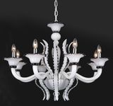 White Glass Modern Pendant Chandelier (81083-8)