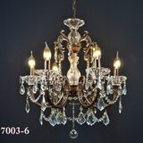 Ornate Cast Brass Chandelier Crystal Modern Pendant Lamps