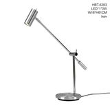 Simple LED Brushed Chrome Table Lamp (HBT-6383)