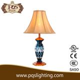 T-1 Blue Flower Glass Table Lamp for Home Decoration