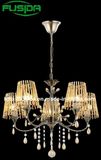 New Design Gold Lampshade Crystal Chandelier (d-9318/5)