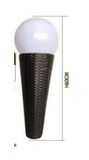 Solar Rattan Bollard Light with 4 White LEDs-S8s05