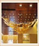 Orange Blow Glass Chandelier Lamp for Hotel Decoration