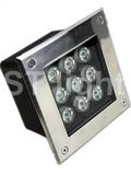 9W Brightness Outdoor Waterproof White LED Underground Light