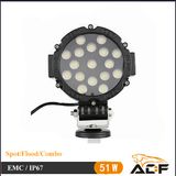 51W Round LED Work Light for Trucks ATV, UTV, SUV