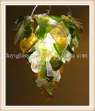 Green Blow Glass Chandelier for Restaurant Decoration