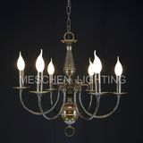 Metal Crystal Chandelier with Hardware Light Fixture