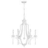 6 Light White Chandelier