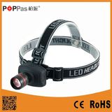 Poppas 3W LED High Power Zoom Headlamp Black