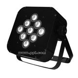 Popular 9PCS Battery&Wireless LED Flat PAR Light