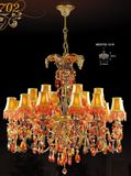 Classical Luxury Lampshade Brass Chandelier (MD0702-12+6)