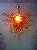 Popular Amber Blown Glass Chandelier with LED Bulbs (BGC20112)