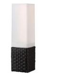 Solar Rattan Bollard Light with 4 White LEDs-S8s01