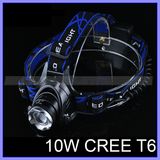 High Power Emergency Hammer Aluminum Zoom CREE Xmlt6 LED Headlight 2000lm 18650 Rechargeable Headlamp (1118)