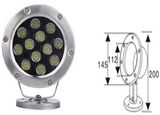 12W DC12V RGB LED Underwater, Pool Spot Light Waterproof IP68