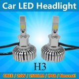 Auto Light Accessory H3 LED Headlamp 20W 6000k