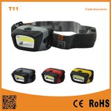 T11 COB LED Headlight Portable Outdoor Emergency Camping COB LED 3xaaa Powerful Headlamp