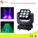 10W*9PCS RGBW LED Moving Head Wash Light with Beam