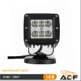 CREE18W Dual Color Square Flood LED Work Light for Offroad