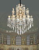 Elegance Crystal Brass Chandelier for Villa, Hotel, Church