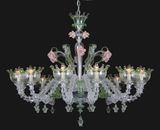 Transparent Flower Shape Modern Glass Chandelier (81068-12)