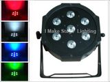 7PCS 4in1 LED Stage Flat PAR Light