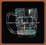 China Manufacturer Barware LED Flashing Cups, 500ml 16oz LED Beer Mugs Cups with Logo Printing, Color Changing Glowing Beer Cups