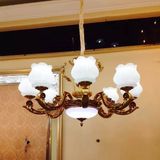 Classical Glass Bronze Chandelier Light for Living Room (GY1013)