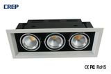 Three Head Bridgelux COB Chip 11W 770lm Grille LED Down Light